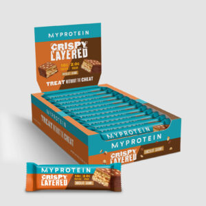Crispy Layered Proteinriegel - 12 x 58g - Schokolade Karamell