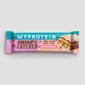 Crispy Layered Proteinriegel - 58g - Flambierte Marshmallow