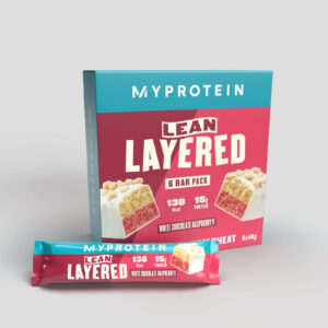 Lean Layered Proteinriegel - 6 x 40g - White Chocolate and Raspberry