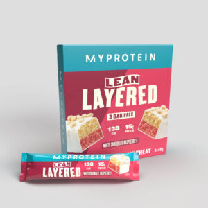 Lean Layered Proteinriegel - 3 x 40g - White Chocolate and Raspberry