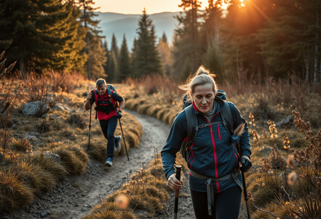 Erlernen der richtigen Nordic Walking Technik