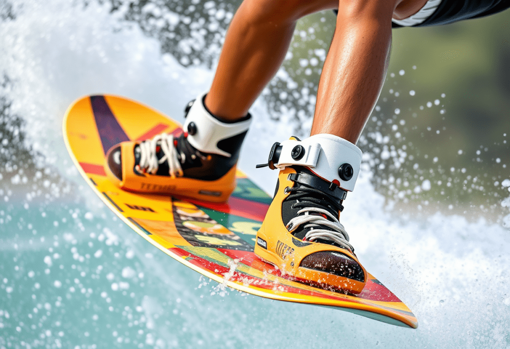 moderne Wakeboard Bindung für sicheren Halt auf dem Brett