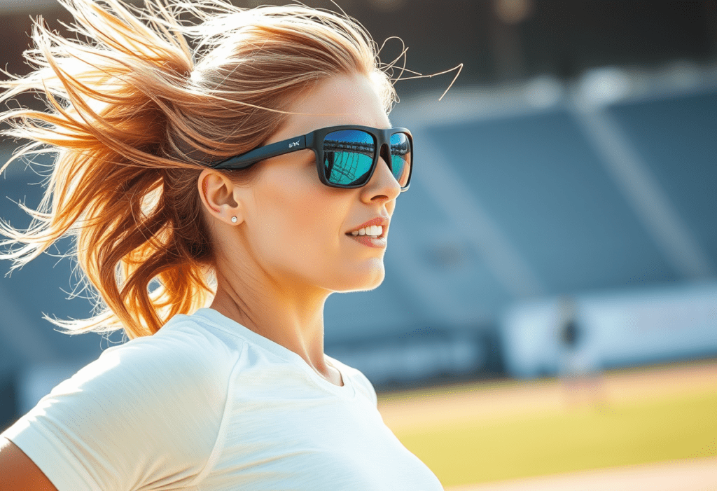 Stylische Damen Sport Sonnenbrille für Aktive